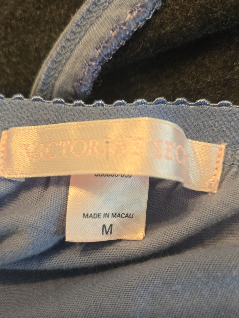 Victoria's Secret Light Blue Embroidered Logo Cotton Y2K Nightie - Picture 6 of 6